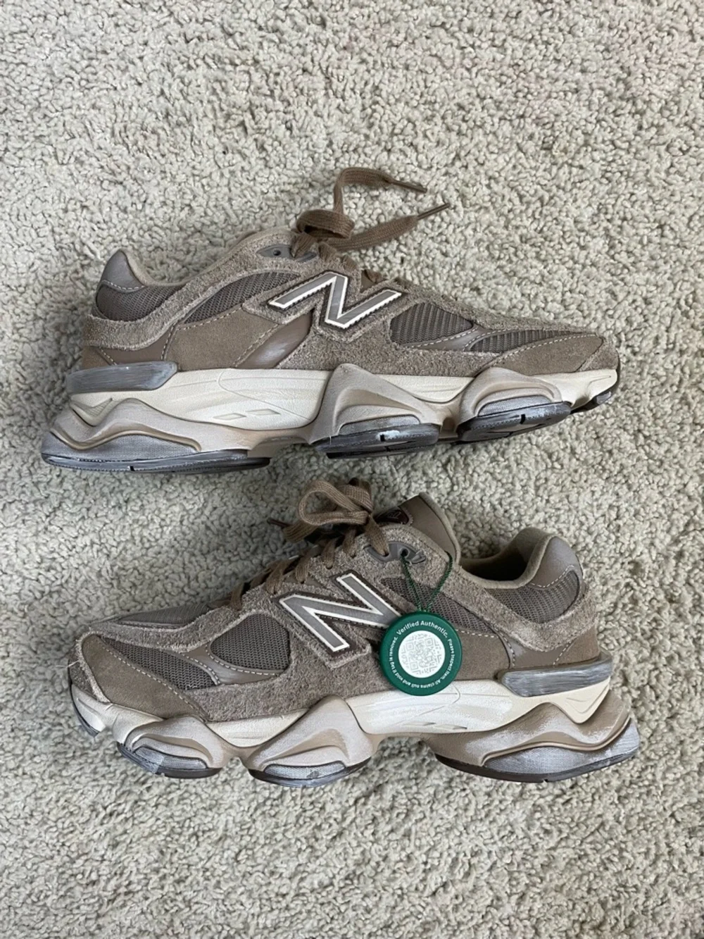 Men's NEW BALANCE 9060 PB Mushroom Timberwolf ABZORB SBS Running SNEAKERS 7.5 - Picture 4 of 8